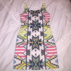 Aztec body con dress