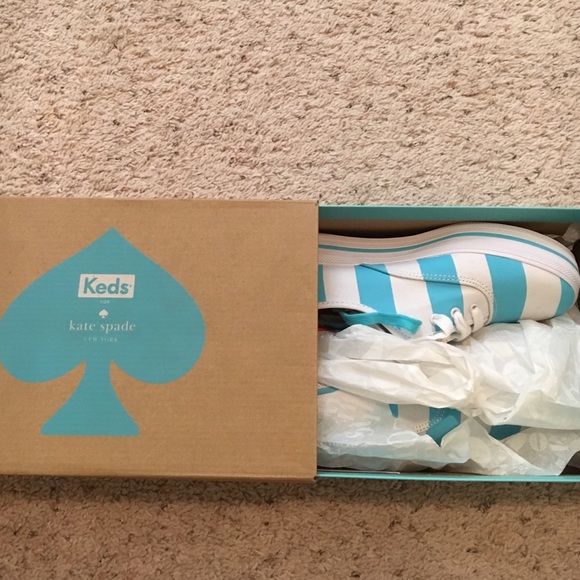 Striped Kate Spade Keds- NEVER WORN