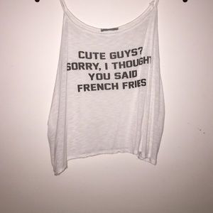 Charlotte Russe, cropped, flowy, tank top