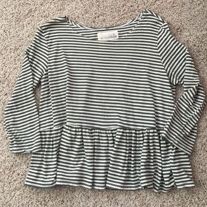 3/4 Sleeve Peplum Top