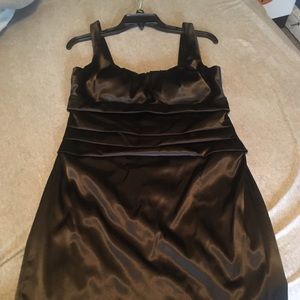 Black dress with pink lining