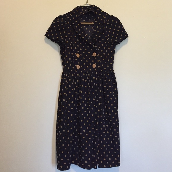 Vintage inspired polka dot dress