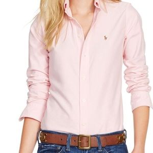 Ralph Lauren Pink Skinny Fit Oxford Sz 8