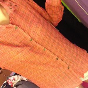 NWT Selena Gomez Plaid Checkered Long Sleeve Shirt