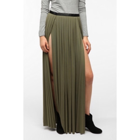 Ecote Double Slit Maxi Skirt