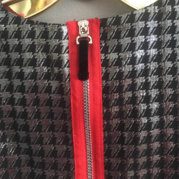 NEW Nicole Miller Kids Silver Houndstooth Dress - Picture 3 of 4