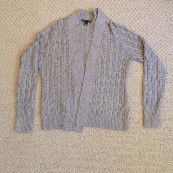 Grey with silver thread banana cardigan