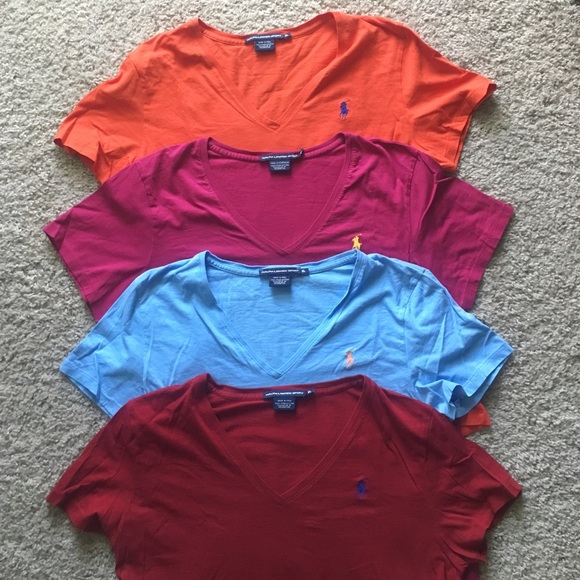 Ralph Lauren Tops - 4 Ralph Lauren Sport V neck shirts