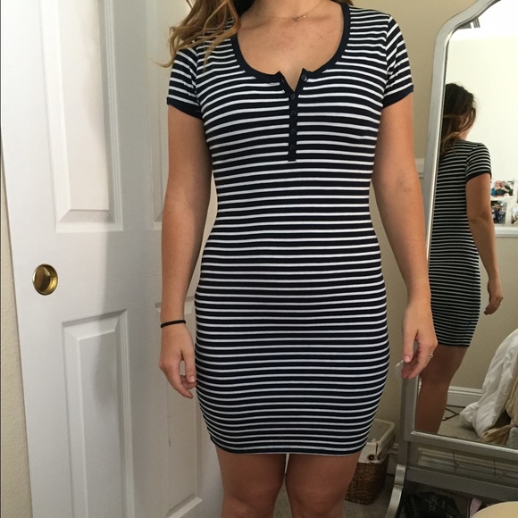 Navy/white stripped dress