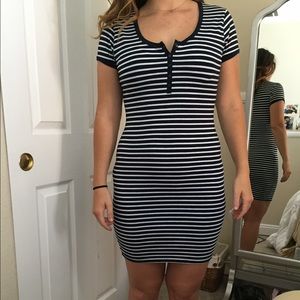 Navy/white stripped dress