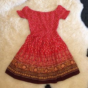 Red Off the Shoulder Dress