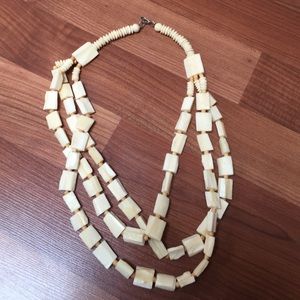 Multiple strand bone necklace