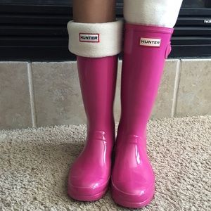 ☔ ❗️SALE $7️⃣0️⃣️LIPSTICK PINK HUNTER RAINBOOT☔️