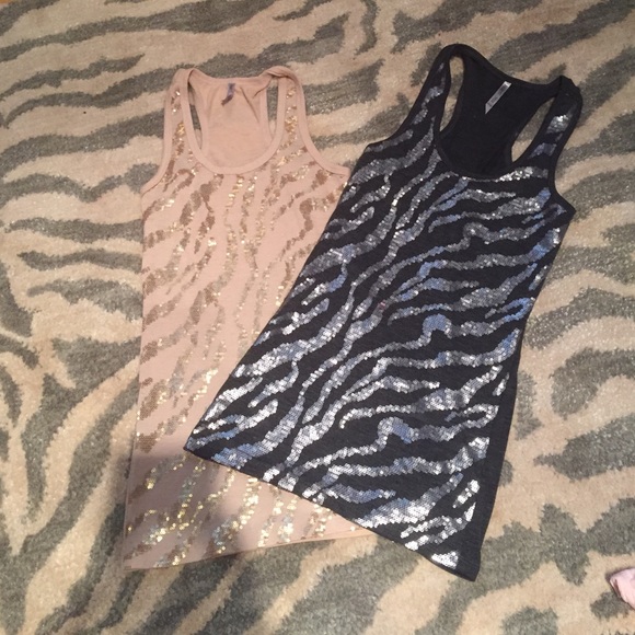 Sequin zebra tanks bundle!