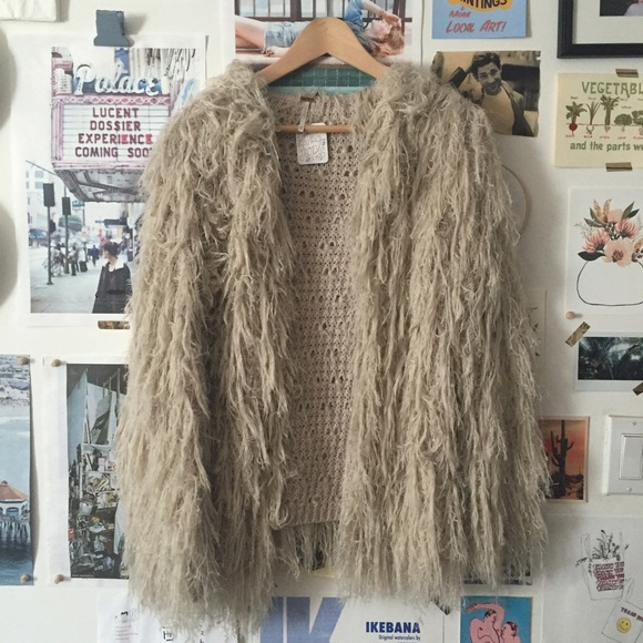 Free People Faithful Shaggy Jacket