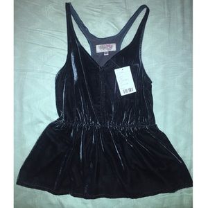 Urban Outfitters Dark Green Velvet Top