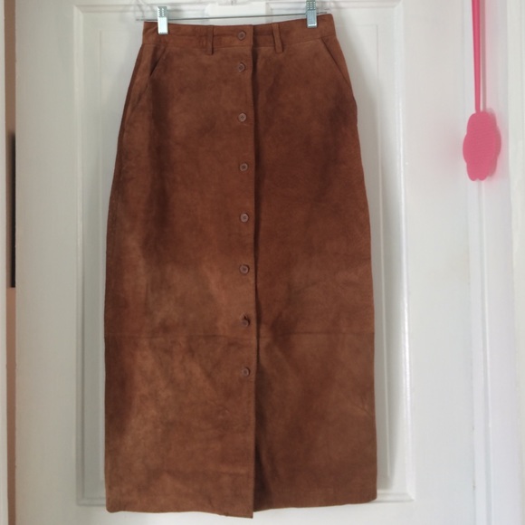 Suede Maxi Skirt