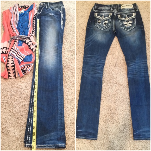 Rock Revival 26 L Mona Straight like NEW BUCKLE!! - Picture 2 of 4