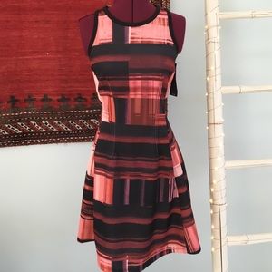 NWT Mossimo Red Patterned Fit and Flare Dress