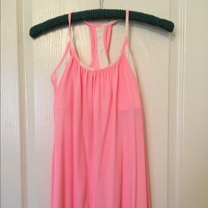 Lululemon No Limits Tank, Coral and White, size 6