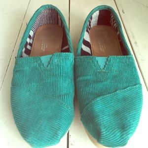 TOMS turquoise shoes