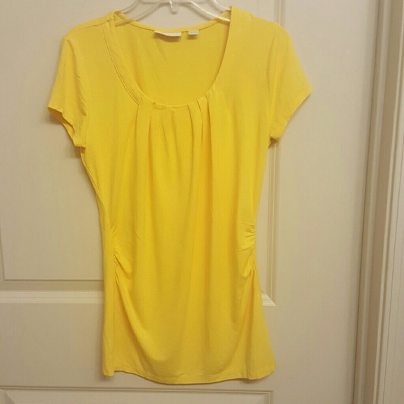Bright yellow tee
