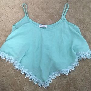 Turquoise crop top