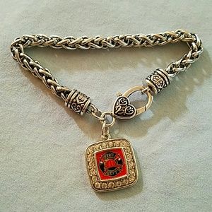 Silver Fire Department Bracelet NWOT