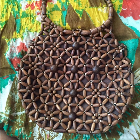 Vintage wood bead purse. Was my moms.