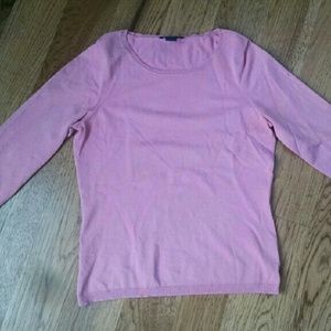 Ann Taylor dusty pink 3/4 silk sweater