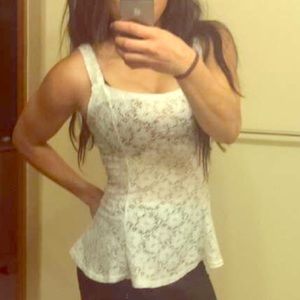 White lace dress tank