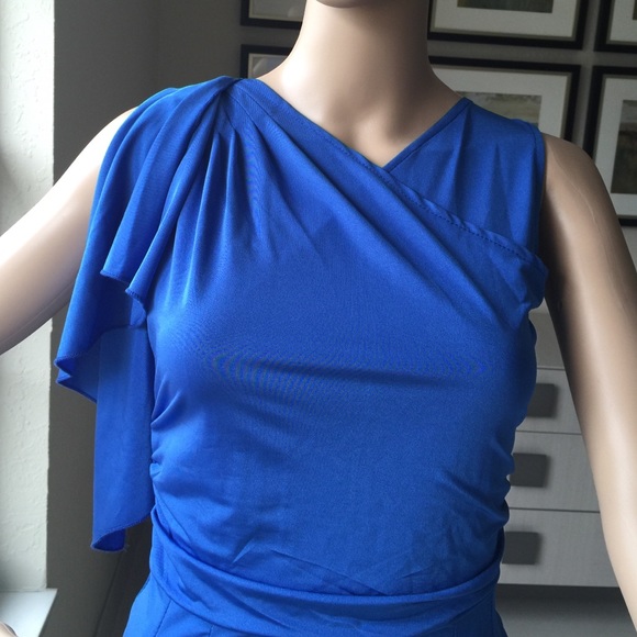 NWT Blue Microfiber pencil dress size S - Picture 2 of 4