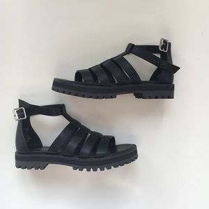 H&M Black Strap Sandals
