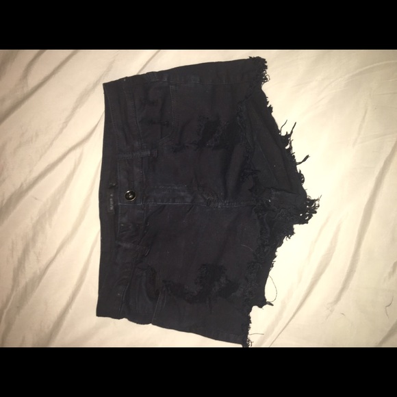 black high wasted shorts