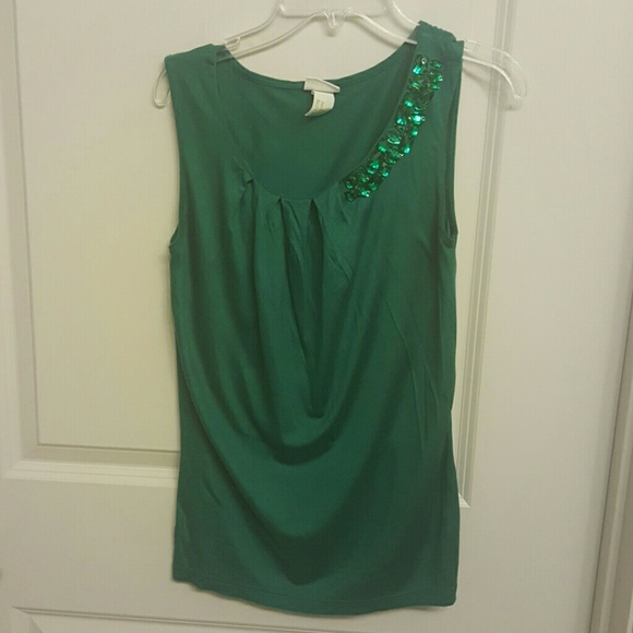 Green tank top