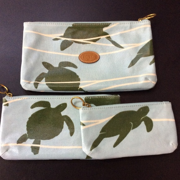 Fossil turtle wallet/clutch set