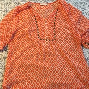 Pomelo sheer stud blouse