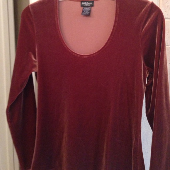 Stretch velveteen top