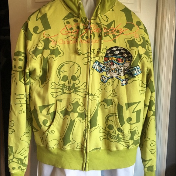 Ed Hardy Hoodie with Rhinestones