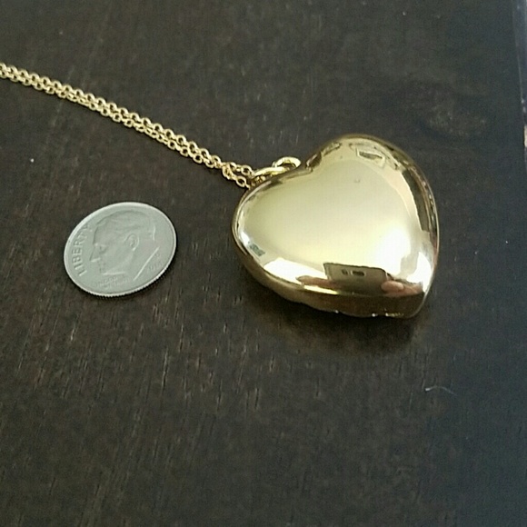 18K Gold Plated Heart Pendant on chain - Picture 3 of 3