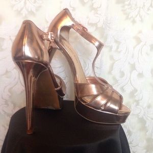 Bronze gold heels