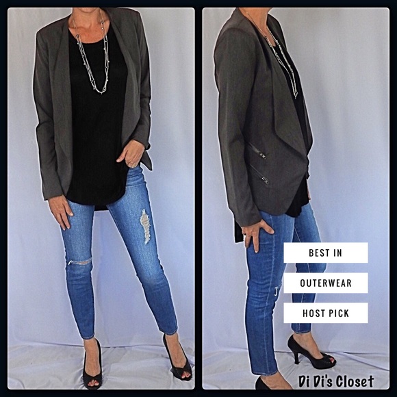 CLEARANCE‼️ FIRM‼️Blazer Jacket with Side Zippers - Picture 2 of 4