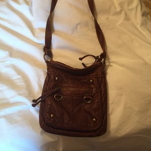 Brown cross body bag