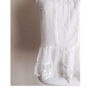 Abercrombie & Fitch Tops - Lace Hemmed Blouse Abercrombie & Fitch Tops - Lace Hemmed Blouse