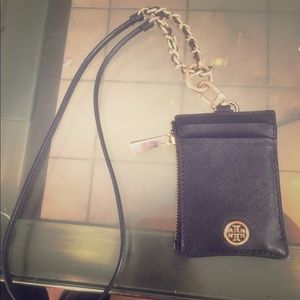 Tory Burch Card Holder with Lanyard