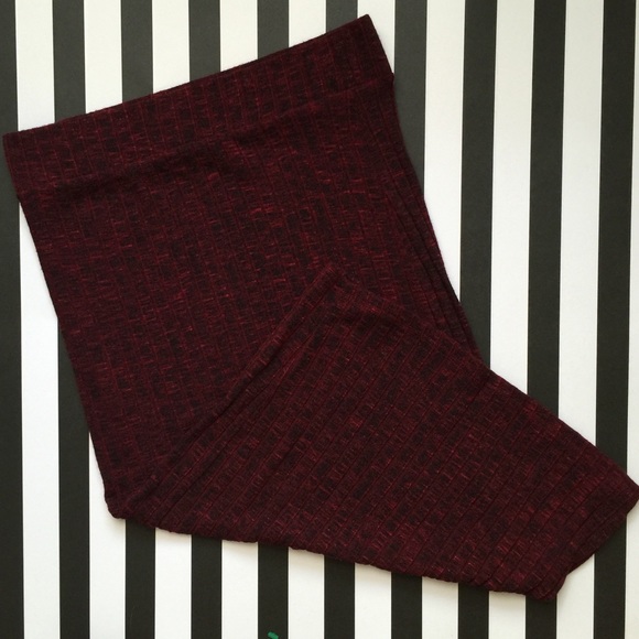 Chocolate long knit skirt