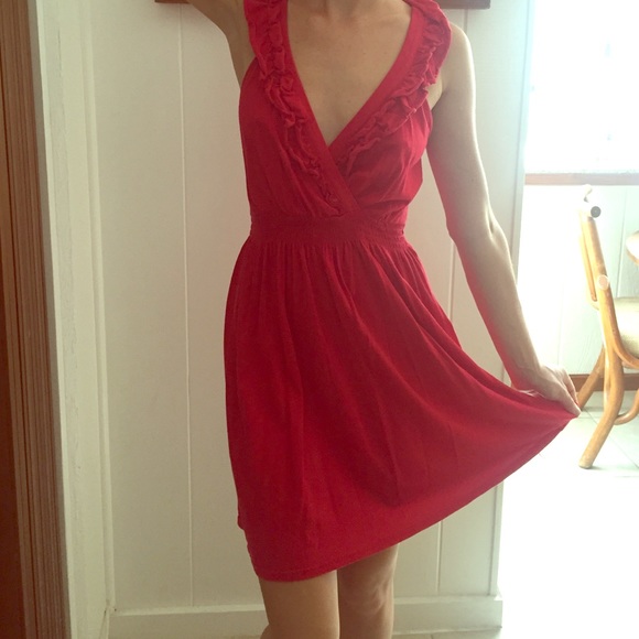 Flowy red Express dress