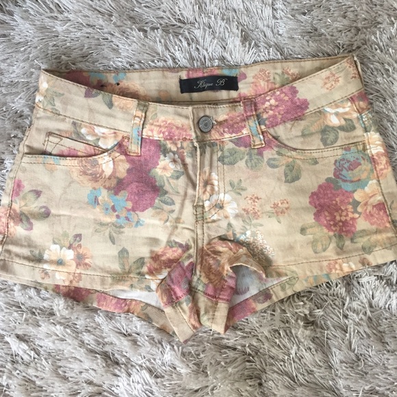 Print Jean Shorts