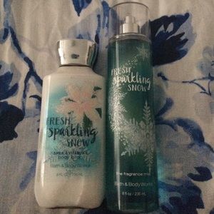 Bath and body works: Fresh Sparkling Snow bundle