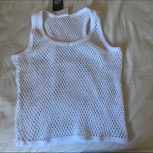 Mesh net tank top
